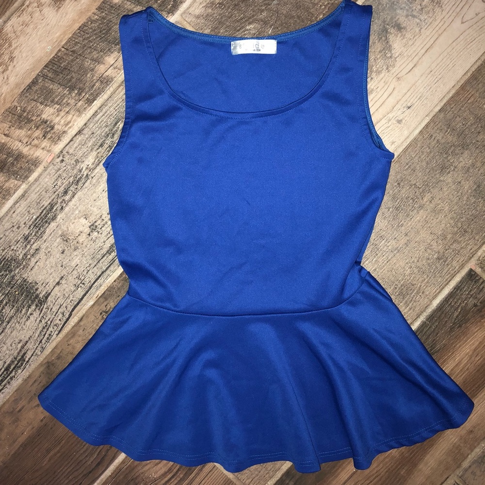 Royal blue peplum